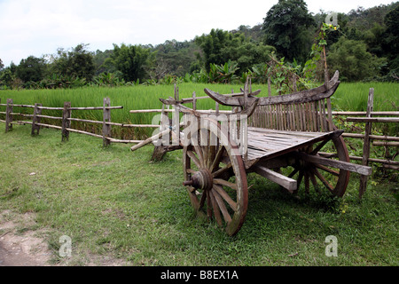 Thailandia Chiang Mai, Karen Hill Tribe village Foto Stock