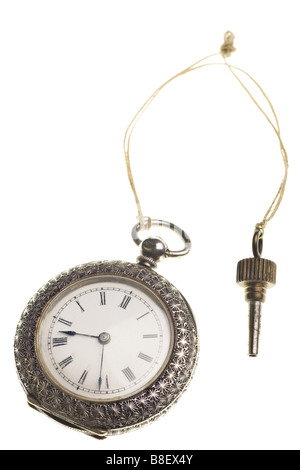 Antique pocket isolato su un puro sfondo bianco Foto Stock