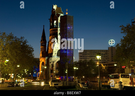 Kaiser Wilhelm Memorial Church a Berlino, Germania Foto Stock