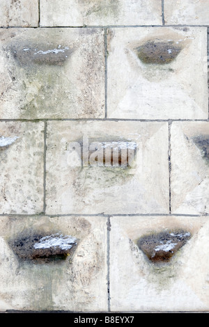 Antico monastero di parete decorazione di piastrelle. Foto Stock