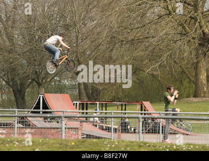 BMX big air 7 Aprile 2007 Foto Stock