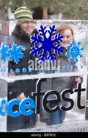 Bloor Toronto Yorkville IceFest febbraio a Toronto in Canada Foto Stock