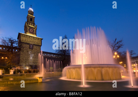 Castello Sforzesco il Castello Sforzesco di Milano Foto Stock