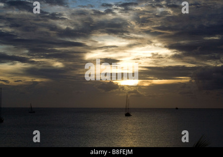 St. Lucian tramonto Foto Stock