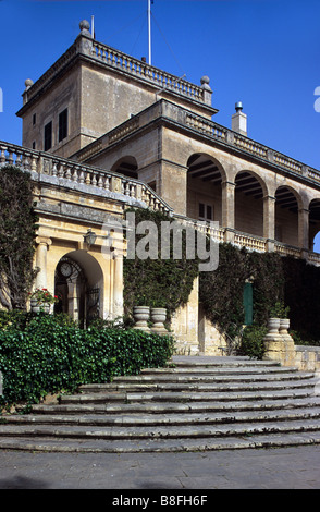 San Anton Palace (c17TH), la casa del presidente maltese, attardato, Malta Foto Stock