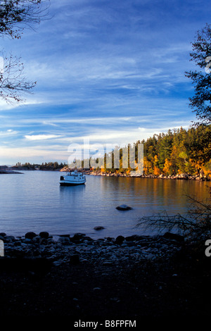 La pesca commerciale barca a Sinclair insenatura del lago Superior Foto Stock