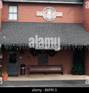 Il deposito presso la Tennessee Valley Railroad Museum a Chattanooga Foto Stock