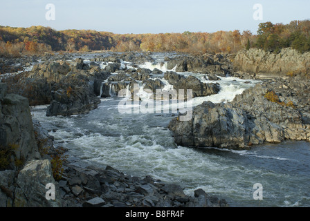 Great Falls National Park, dal lato della Virginia Foto Stock