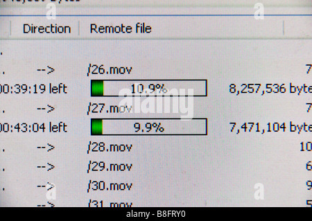 Caricamento della finestra dati in corso Foto Stock