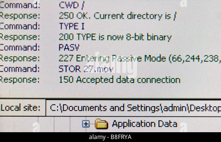 Caricamento della finestra dati in corso Foto Stock