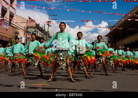 Dinagyang Festival, Iloilo City, Filippine, Asia Foto Stock