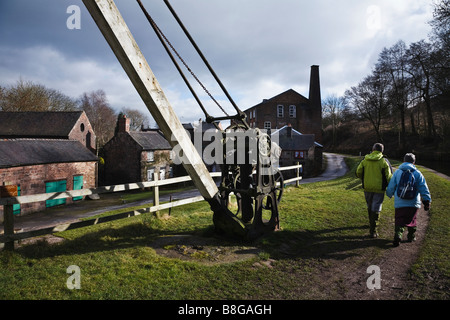 Cheddleton Flint Mill, vicino a Leek, Staffordshire, Inghilterra Foto Stock