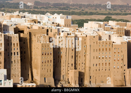 Shibam a wadi hadramaut yemen Foto Stock