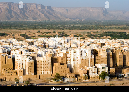 Shibam a wadi hadramaut yemen Foto Stock