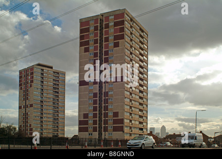 Blocchi a torre in Stratford, a est di Londra Foto Stock