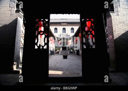 Cinese tradizionale cortile,Shanxi,Cina Foto Stock