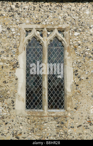 Wickhambreaux la finestra della chiesa Foto Stock