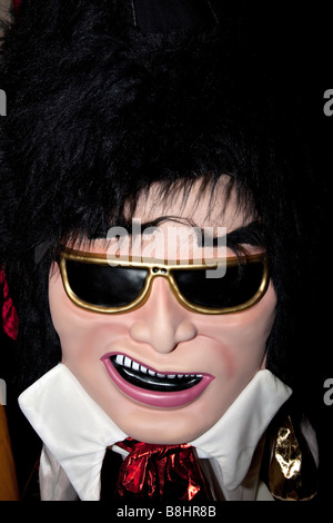Maschera Di Cartone Elvis - Travestimento Elvis Presley - Maschera Per Feste A Tema E Carnevale