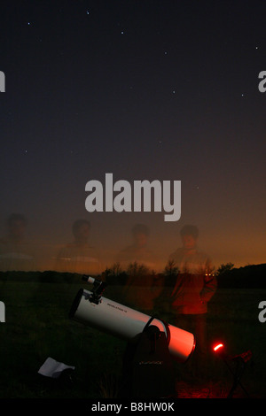 Notte stellata con Orsa Maggiore (Big Dipper) Foto Stock