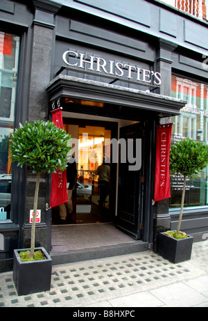 Ingresso alla casa d'aste Christie's su Old Brompton Raod, Londra. Feb 2009 Foto Stock