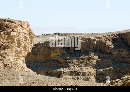 Vista del deserto della Giudea a sud di masada Foto Stock