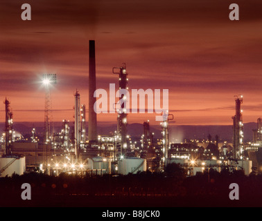 Oil Refinery & Chemical lavora a Stanlow Cheshire Inghilterra UK. Foto Stock