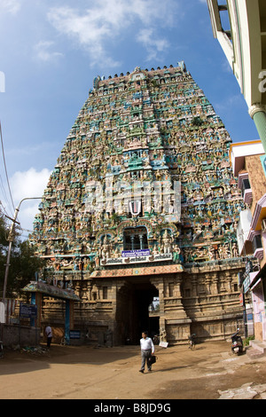 India Tamil Nadu Kumbakonam Sarangapani Temple entrata principale gopuram Foto Stock