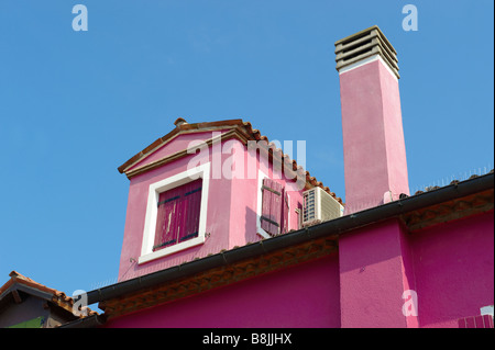 Case colorate, Calle de Squeri, Burano Venezia Italia Foto Stock