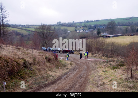 Exmoor VSCC prova della frangia 21 febbraio 2009 Vista da parte su lungo il Molland Foto Stock