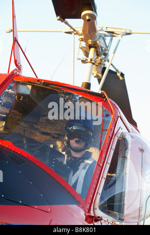 Pilota comandante Medevac Foto Stock