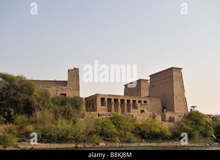 Tempio di Iside, nuova isola di Philae, Aswan, Egitto 33265 081121 Foto Stock