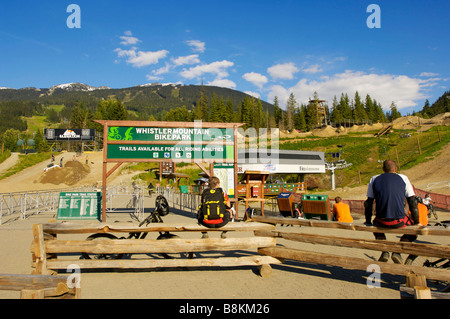 Il Whistler Mountain Bike Park Whistler della Columbia britannica in Canada Foto Stock