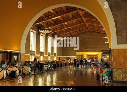 Il ristorante e bar Traxx presso la Union Station, Los Angeles, California Foto Stock