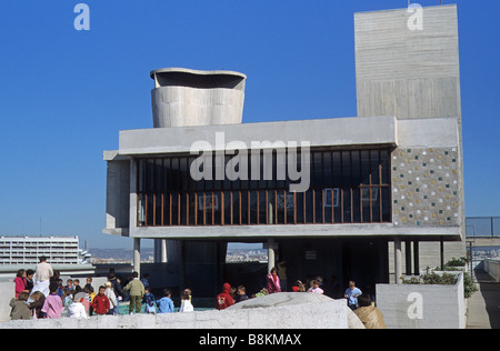 Le Corbusier Unité d'Habitation, Marsiglia, kindergarten sulla terrazza sul tetto. Foto Stock