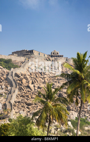 India Tamil Nadu Gingee Fort Krishnagiri hilltop fort Foto Stock