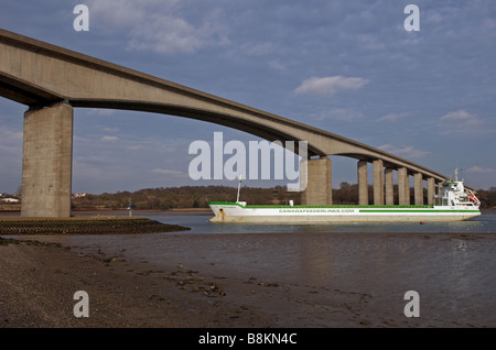 Orwell Bridge, Ipswich, Suffolk, Regno Unito. Foto Stock