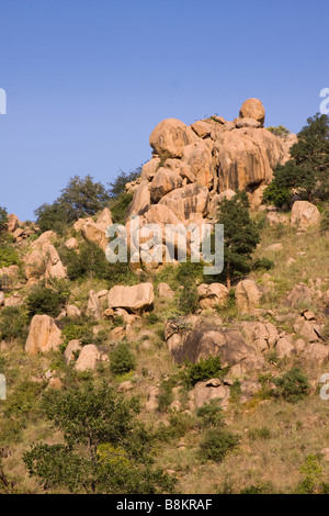 India Tamil Nadu Tiruvannamalai Monte Arunachala paesaggio roccioso Foto Stock