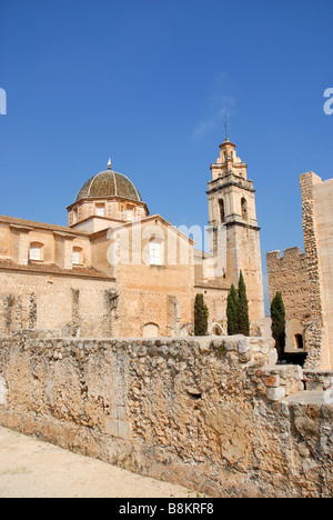 La Iglesia di Santa Maria de la valldigna, Real Monasterio de Santa Maria de la valldigna, Simat de Valldigna, Valencia Prov. Spagna Foto Stock