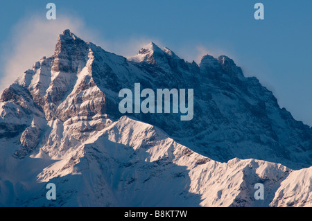 Dents du Midi presi in mattinata da Villars sur ollon Foto Stock