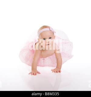 Baby Ballerina molto carino Happy Baby girl indossare gonna ballerina Foto Stock