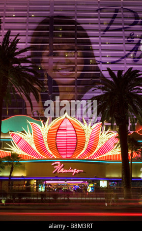 Marie Osmond visualizza pubblicità su Flamingo Casino & Hotel, strip di Las Vegas, Nevada, USA. Foto Stock