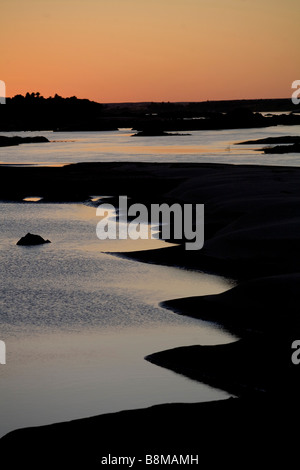 Vista con il quarto fiume Nilo catharact regione Nubia Sudan Foto Stock