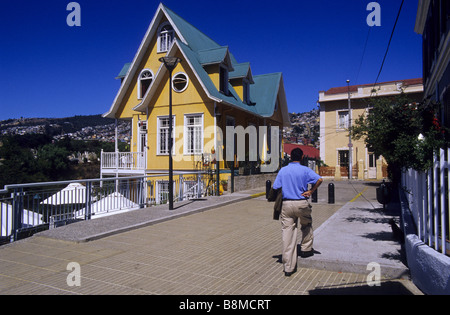 L'Hotel Brighton nel Paseo Atkinson Cerro Concepción Valparaíso Cile Foto Stock