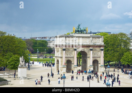 Arc de Triomphe Carrousel du Louvre Parigi Francia Europa UE Foto Stock