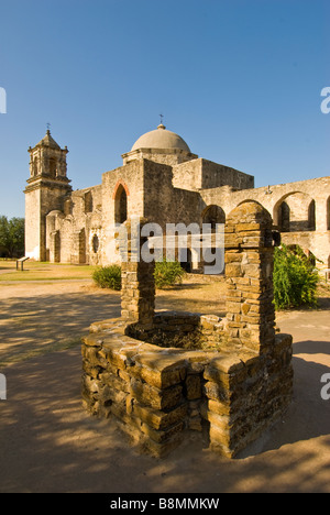 La missione di San José San Antonio Tx attrazione turistica dello stato nazionale landmark architettura coloniale spagnola edificio Foto Stock