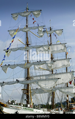 Tall Ships" gare Baltic 2003 Turku. Vele Cuauhtemocs vengono aperti per il solo uso editoriale. Foto Stock