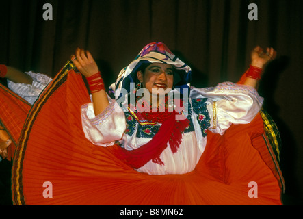 Ecuadoran ballerini, ballerini, Jacchigua nazionale di danza folcloristica, Quito Pichincha Provincia, Ecuador, Sud America Foto Stock
