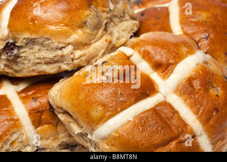 Pasqua hot cross panini close up Foto Stock