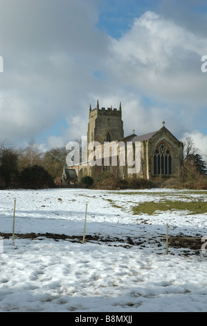 Chiesa di St Peters, Claybrooke Parva, Leicestershire, England, Regno Unito Foto Stock