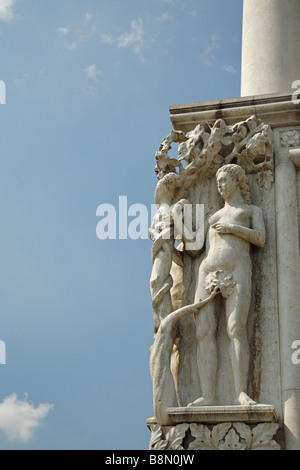 Dettaglio del Palazzo Ducale di Venezia, Italia Foto Stock